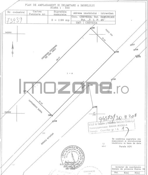 Crevedia, Samurcasi, 1.200 mp, utilitati, comision 0%, Imozone